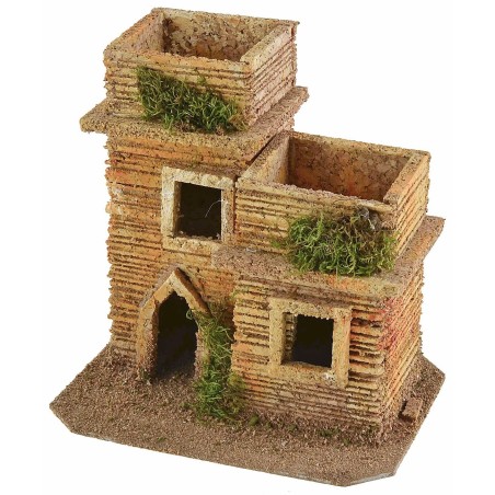 Casa araba doppia 13,5x10,5x14 h altezza, legno, casa, statue