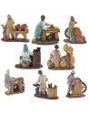 Set 8 mestieri in resina serie 9 cm serie, resina, altezza