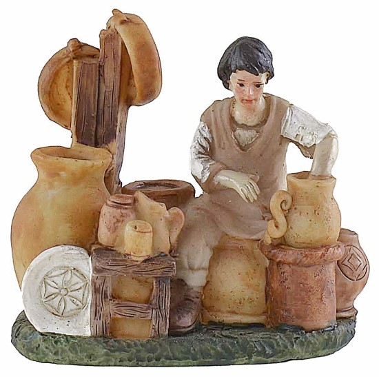 Set 8 mestieri in resina serie 9 cm serie, resina, altezza