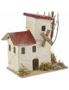 Set of 6 groups of nativity scene houses 10x6.5x5-11 cm h