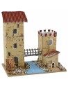 Conjunto de 6 grupos de casitas para belén de 10x6,5x5-11 cm de