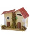 Set 6 gruppi di casette per presepe cm 10x6,5x5-11 h gruppi