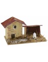 Conjunto de 6 grupos de casitas para belén de 10x6,5x5-11 cm de