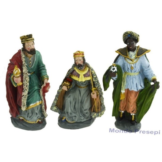 Reyes Magos de resina de 15 cm Mundo Pesebre