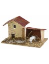 Conjunto de 6 grupos de casitas para belén de 10x6,5x5-11 cm de