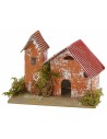 Set of 6 groups of nativity scene houses 10x6.5x5-11 cm h