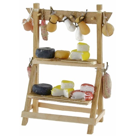 Banco formaggi e salumi in cera 8,5x4x12,5 h altezza, cera