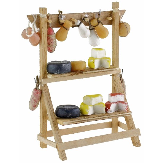Banco formaggi e salumi in cera 8,5x4x12,5 h altezza, cera