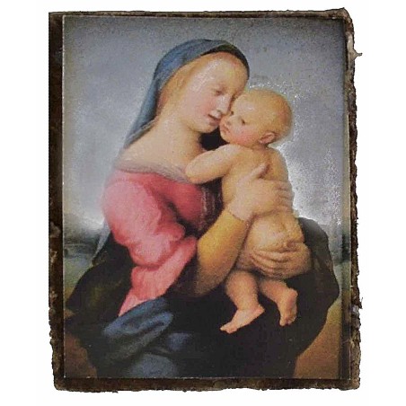Quadro con icona Madonna con bambino cm 3,2x4 h quadro