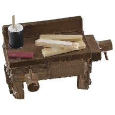 Banco de trabajo carpintero cm 6x4x3,5 h para estatuas de 8 cm