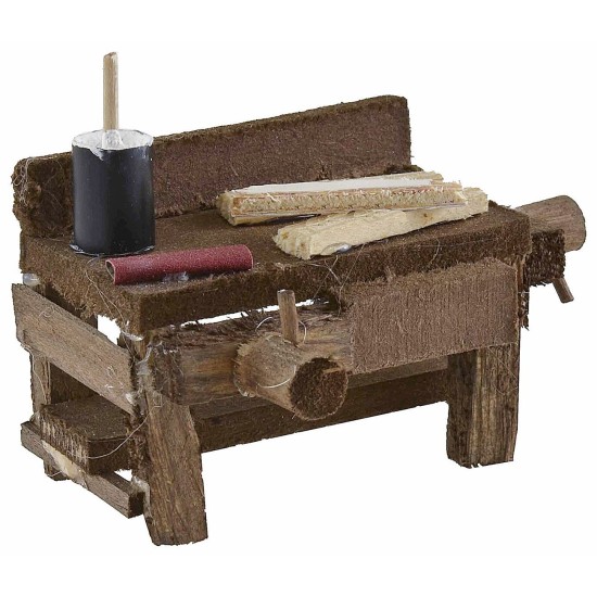 Banco de trabajo carpintero cm 6x4x3,5 h para estatuas de 8 cm