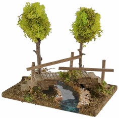Río curva izquierda modular con puente cm 20x14,5x16,5 h para