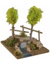 Río curva izquierda modular con puente cm 20x14,5x16,5 h para