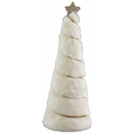 Albero con pelliccia beige h 28,5 cm pelliccia, casa, beige