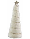 Albero con pelliccia beige h 28,5 cm