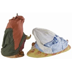 Nativity with reclining Madonna series 12 cm dressed terracotta 2