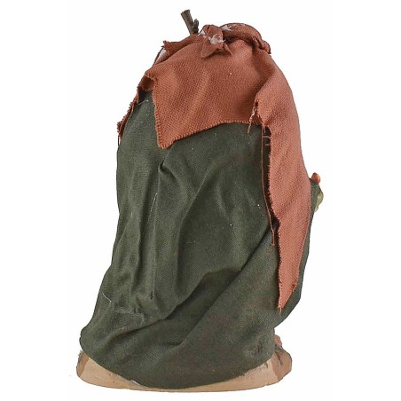 Nativity series 12 cm in terracotta and fabric with reclining