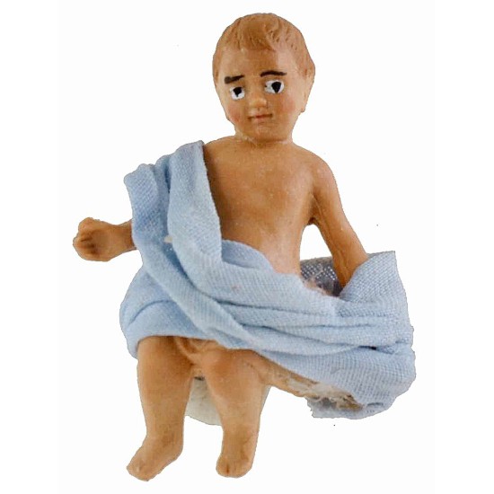 Natividad serie 12 cm en terracota y tela con Madonna