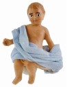 Natividad serie 12 cm en terracota y tela con Virgen María