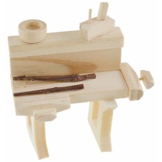 Banco de carpintero de 9x4,5x8,3 cm de altura para estatuas de