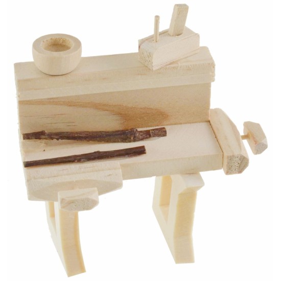 Banco de carpintero de 9x4,5x8,3 cm de altura para estatuas de