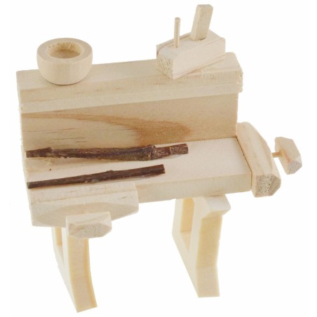 Banco de carpintero de 9x4,5x8,3 cm de altura para estatuas de