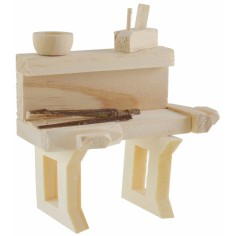 Banco de carpintero de 9x4,5x8,3 cm de altura para estatuas de 2