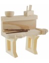 Banco de carpintero de 9x4,5x8,3 cm de altura para estatuas de