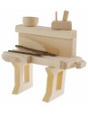 Banco de carpintero de 9x4,5x8,3 cm de altura para estatuas de