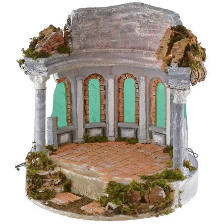 Tempio circolare illuminato ø 41,5x43 h altezza, statue