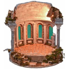 Tempio circolare illuminato ø 41,5x43 h altezza, statue