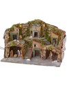 Illuminated nativity scene complete with Landi Moranduzzo
