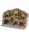 Presepe con paesaggio illuminato e grotte cm 50x24x32 h