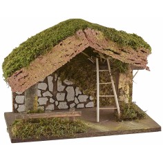 Capanna con fienile per presepe cm 33x18x23 h altezza, massima