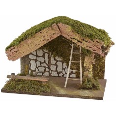 Capanna con fienile per presepe cm 33x18x23 h altezza, massima 2