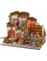 Illuminated nativity scene with working fountain 18th century