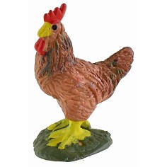 Gallina Oliver cabeza alta para figuritas de 10-12 cm