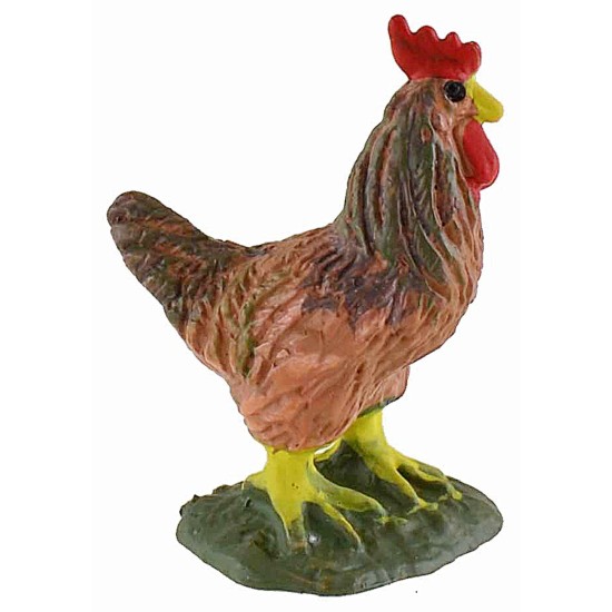 Gallina Oliver cabeza alta para figuritas de 10-12 cm