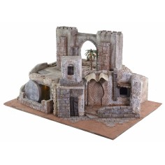 Presepe Pasquale illuminato cm 75x52x42,5 h altezza, statue 2