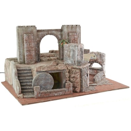 Presepe Pasquale illuminato cm 75X52X42,5 h