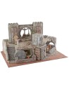 Pesebre de Pascua iluminado completo con estatuas de 75x52x42,5