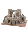 Presepe Pasquale illuminato completo di statue cm 75x52x42,5 h
