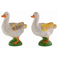 Juego de 2 gansos de PVC de 4,7 cm para estatuas de 15 cm
