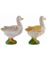 Juego de 2 gansos de PVC de 4,7 cm para estatuas de 15 cm