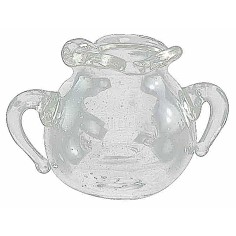 Tarro de vidrio transparente de 1,7 cm de altura, vidrio, transparente. 2