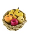 Cesta de mimbre ø 3 cm con fruta Mundo Pesebre