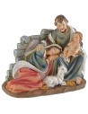 Resin Nativity group with reclining Madonna 11x5.5x8.8 h cm
