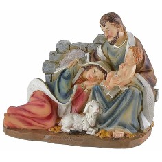 Grupo Natividad en resina con Virgen acostada cm 11x5,5x8,8 h 2