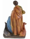 Resin nativity scene with ox and donkey 13x9x20.5 cm h