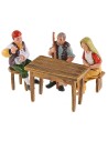 Tavolo con panca e sgabello Landi Moranduzzo per statuine 10 cm